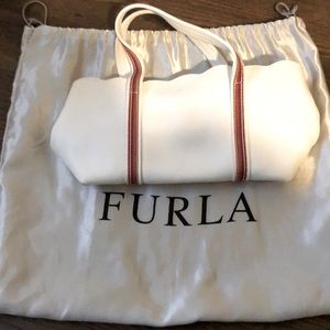White Furla purse with dust bag.  From w